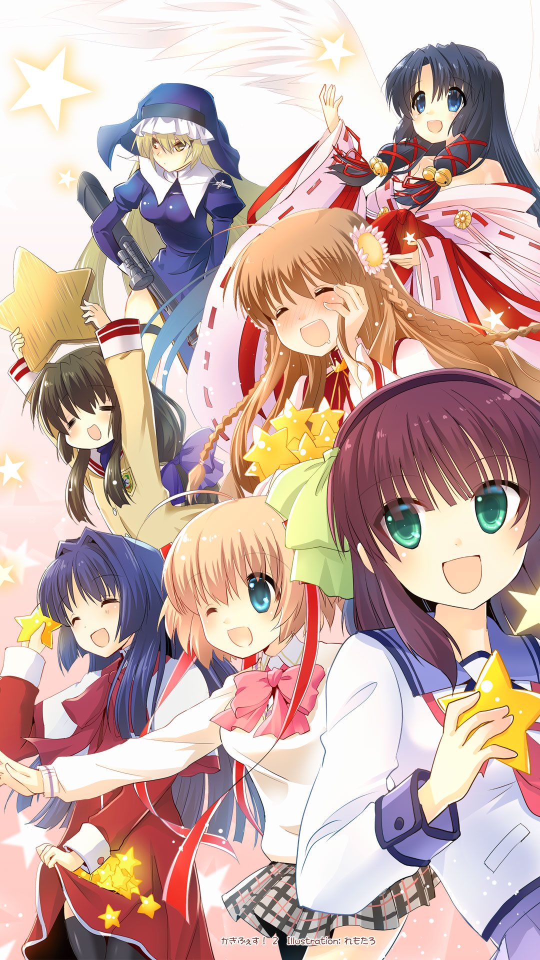 『かぎふぇす!2』 1920x1080pixel(スマホ用 / ヒロインB) by れもたろさん